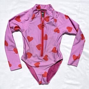 Beach Riot Charlie Tough Love Long Sleeve Rash Guard Swimsuit Toddler Girls 2